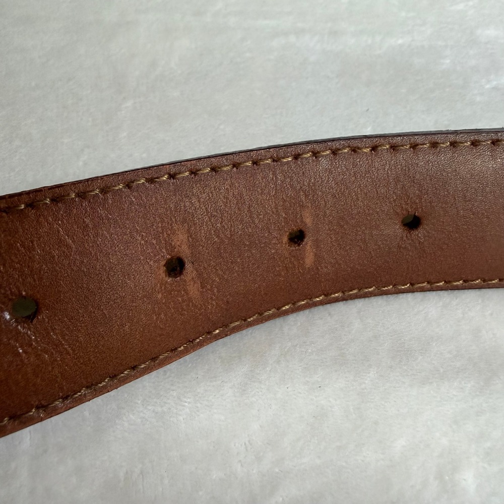 The‎ Limited Leather Belt Womens Small Brown Vintage Made in Italy Beaded Boho - Picture 6 of 8